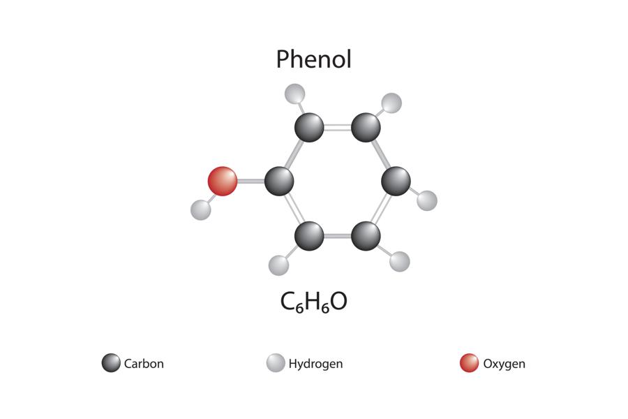 chemische Struktur von Phenol